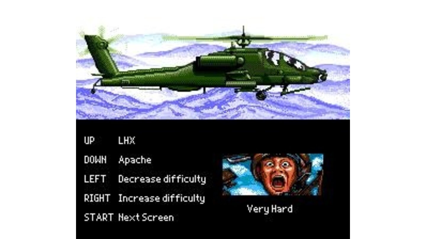 Difficulty/helicopter choose