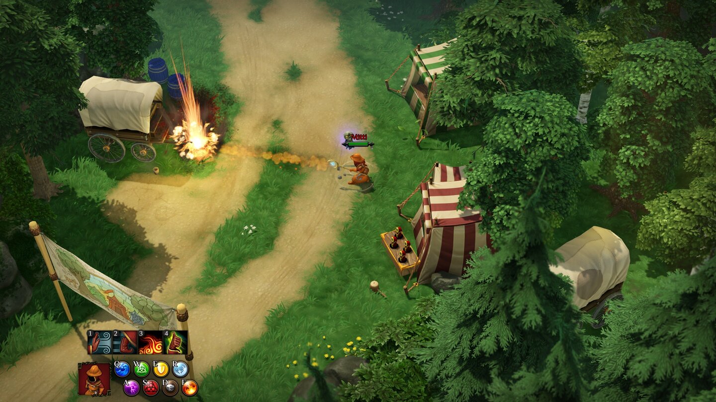 Magicka 2Standard-Trick: Erde und Feuer ergibt einen effektiven Feuerball.