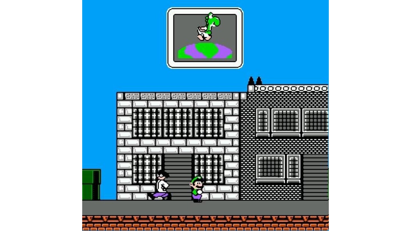 This is what gameplay looks like... a lone plumber on a city street. If you know where you are, you can call Yoshi to give you a ride for faster speeds!