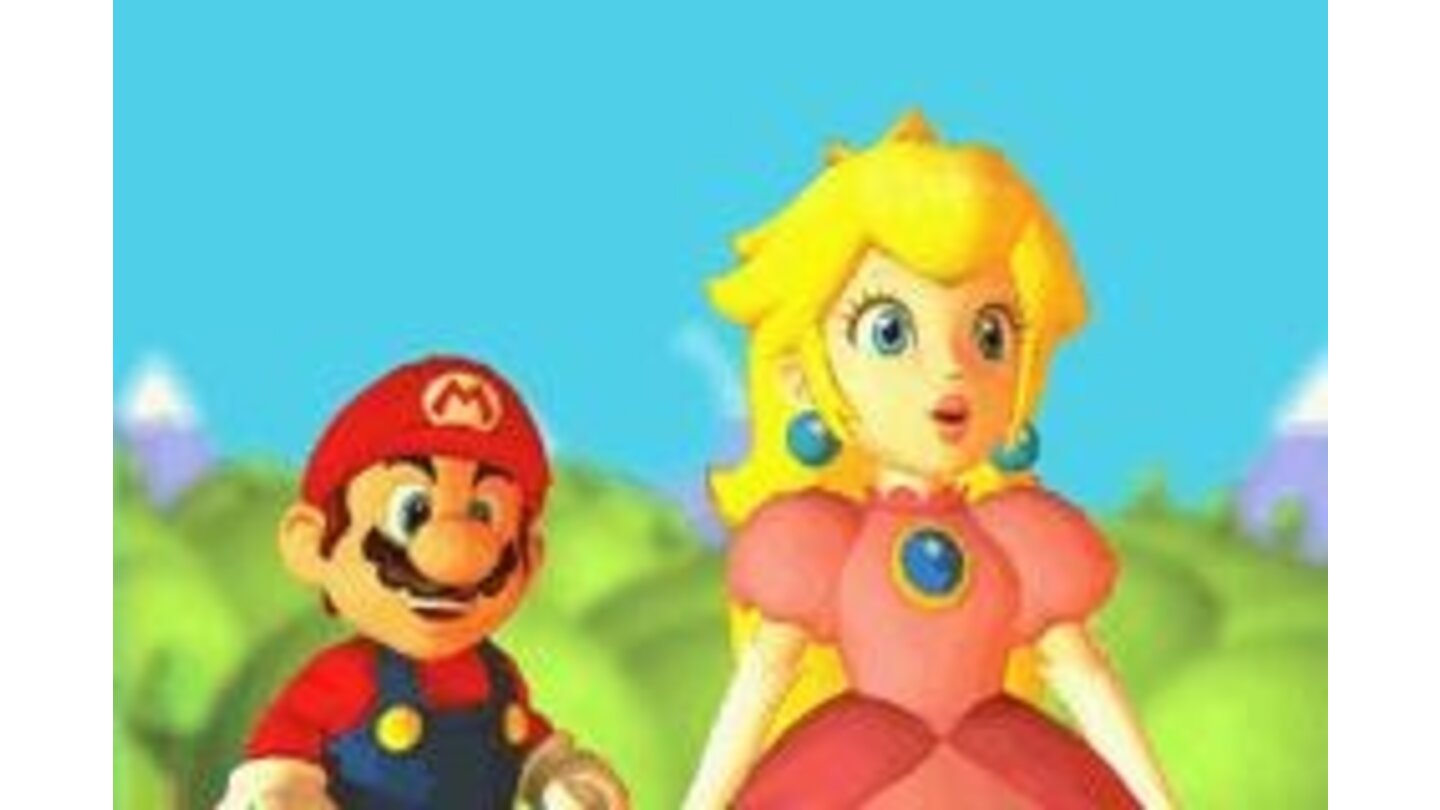 Mario and Peach are surprised with something...