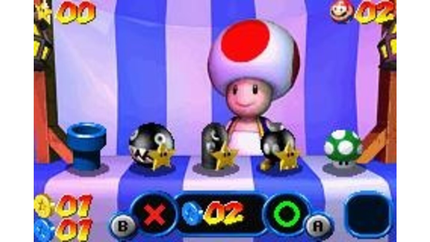 Spend your rich little money buying items and other goodies in Toad's shop.