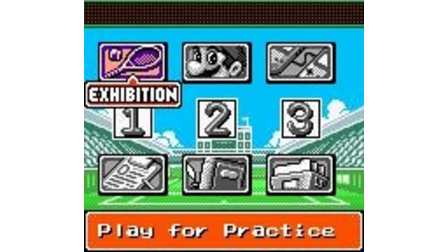 The main menu: here you can play only for training purposes, begin a new tennis career, try the luck in some mini-games etc.