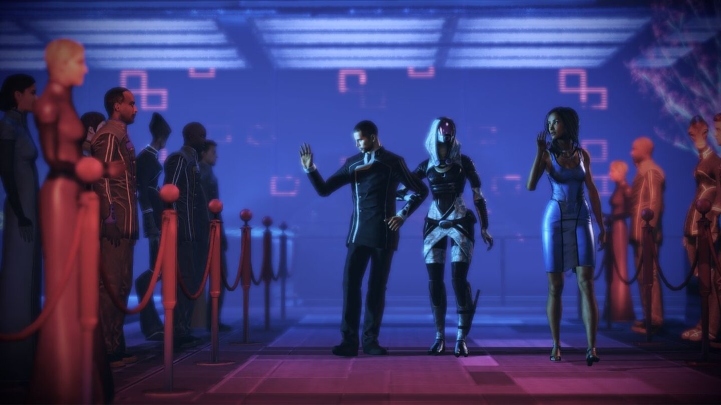 Mass Effect 3: Citadel»Citadel« gibt uns die Möglichkeit, nicht nur auf dem Schlachtfeld, sondern auch auf dem roten Teppich einen auf dicke Hose zu machen.