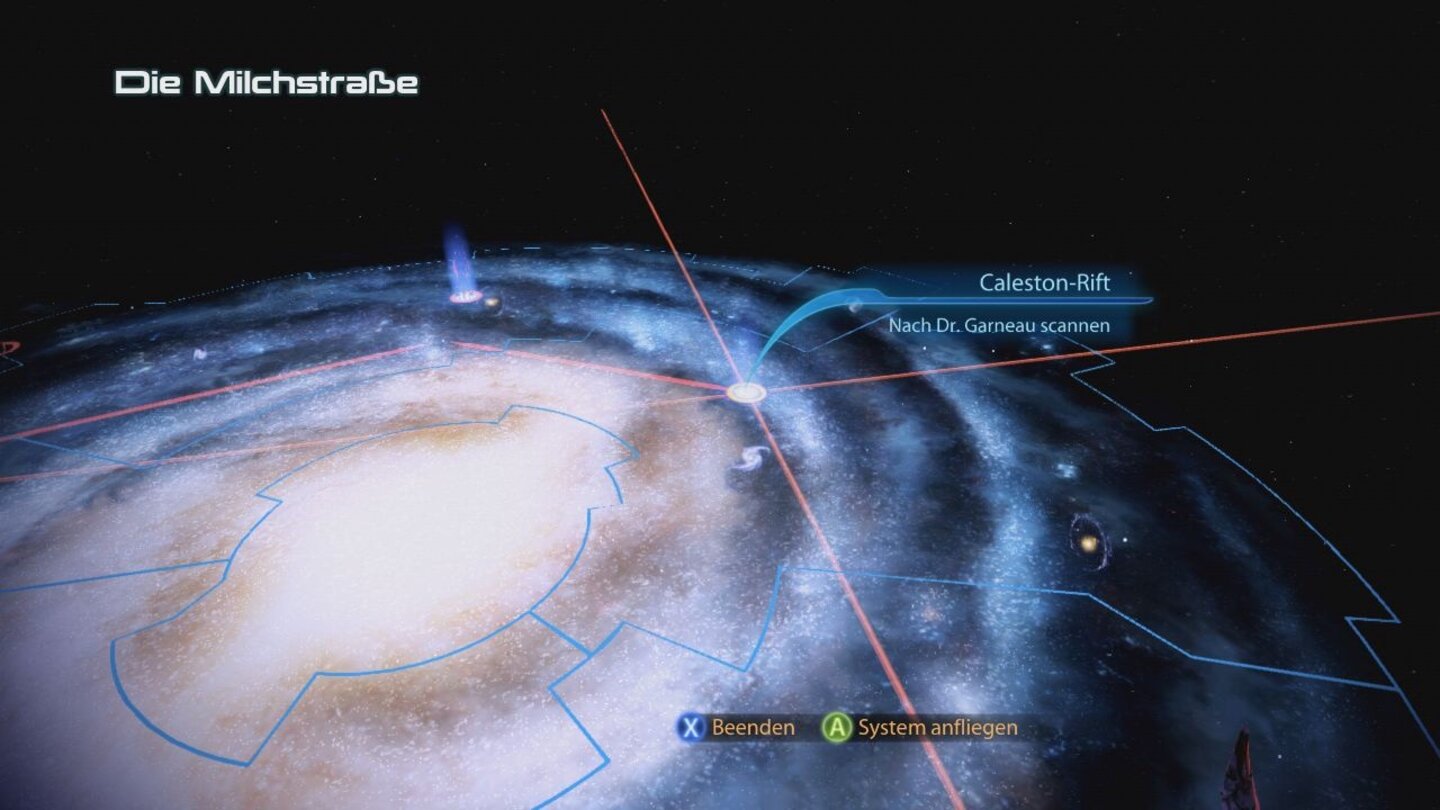Mass Effect 3: LeviathanPraktisch: Auf der Sternenkarte werden die neuen DLC-Einsatzziele angezeigt. So wissen wir immer, wo wir hinfliegen müssen.
