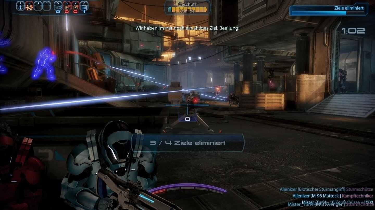 Mass Effect 3 - Multiplayer-DemoAuf den Schlachtfeldern schalten wir pro Runde eine bestimmte Anzahl Cerberus-Söldner aus.