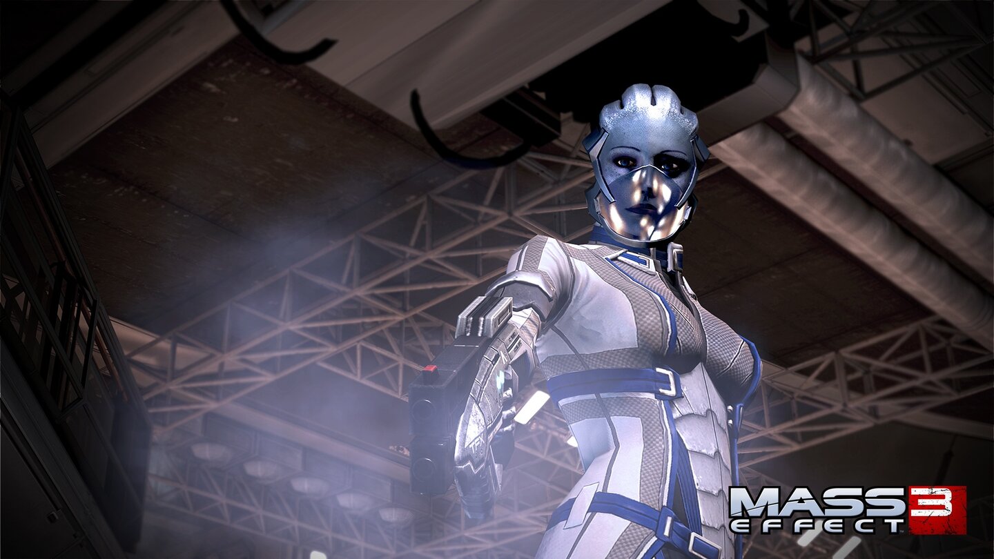Mass Effect 3Liara T'Soni ist eine alte Bekannte: Sie war bereits in Teil 1 und einem ME2-DLC ein Mitglied der Besatzung.