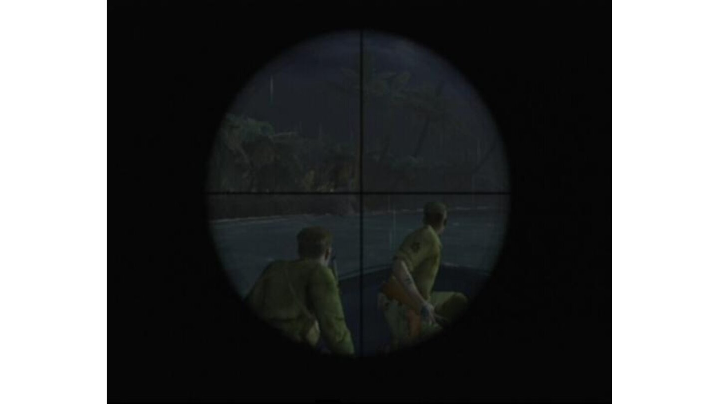 Looking through the sniper rifle scope