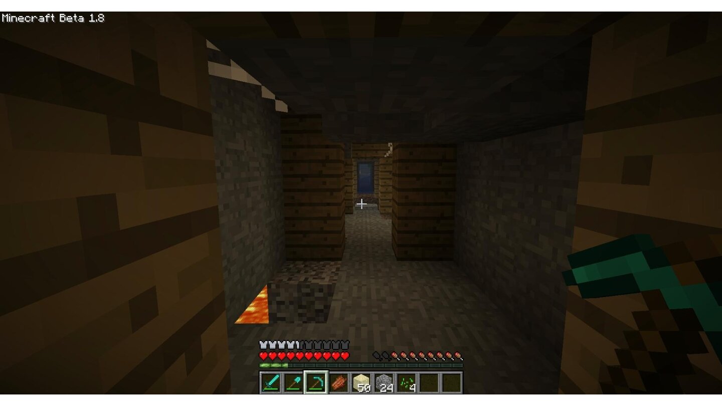 Minecraft - Adventure-Update 1.8 In manchen Höhlen befinden sich verlassene Stollen, in denen nützliche Gegenstände liegen.