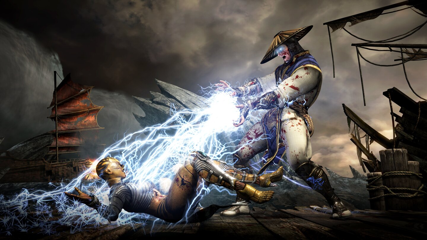 Mortal Kombat XImperator Palpatine aus dem Star-Wars-Universum wäre stolz auf Raiden: Der Donnergott setzt seinen Gegnern mit Blitzen zu.