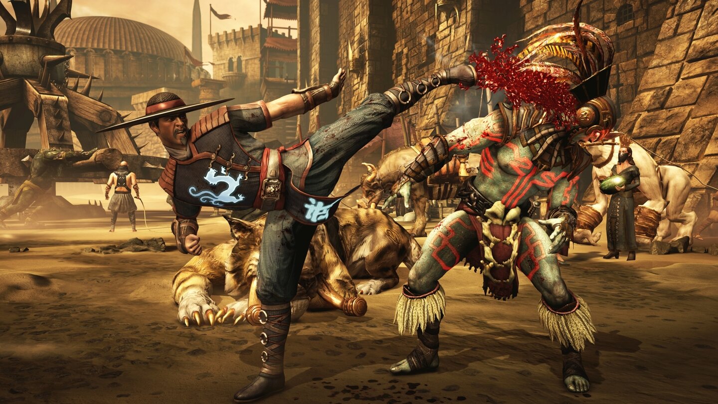 Mortal Kombat XDas Pixelblut spritzt auch im zehnten Serienteil bei jedem Treffer wieder literweise.