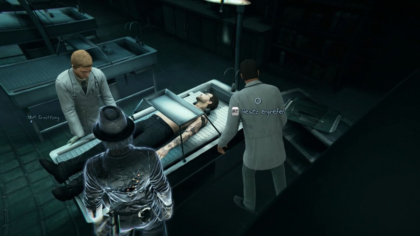 Murdered: Soul SuspectGeist betrachtet Leiche – das Szenario des Spiels hat enormes Potenzial. Schade, dass es nicht vollends genutzt wurde.