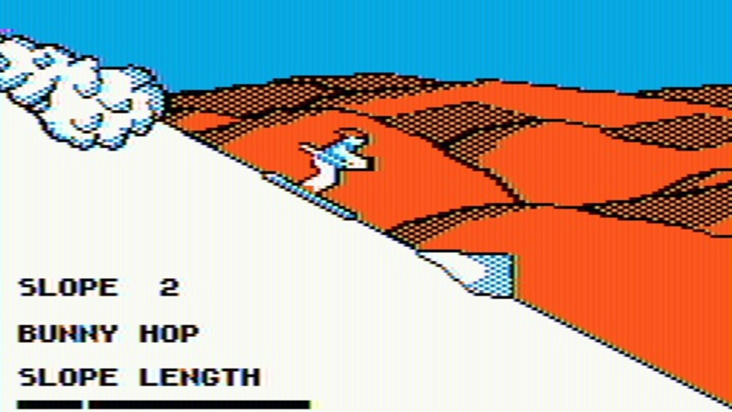 Ski Crazed (1987, Apple II, noch als JAM Software) und Dream Zone (1988, Apple II, Amiga, DOS)Die ersten beiden Spiele der Naughty-Dog-Entwickler, Ski Crazed und Dream Zone, veröffentlichen die Gründer Andy Gavin und Jason Rubin noch als JAM Software, bevor sie ihr Studio 1989 in Naughty Dog umbenennen. Zum Zeitpunkt der Gründung sind beide gerade einmal 16 Jahre alt.
Im Ski-Spiel Ski Crazed, das 1987 erscheint, meistern wir als Teilnehmer des jährlichen Skiturniers auf dem Kilimandscharo mit dem Joystick immer schwierigere Pisten und erstellen mit dem mitgelieferten Editor sogar eigene Herausforderungen.
Das First-Person-Adventure Dream Zone von 1988 wirft Spieler in eine reale Traumwelt, aus der sie wieder entkommen müssen, ohne den zahlreichen Gefahren und Schrecken der Nacht zum Opfer zu fallen.