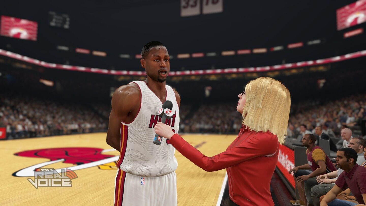 NBA 2K15…folgen nach dem Spiel Interviews mit echten Stimmen der Spieler.