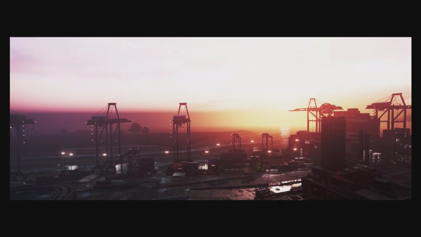 Need for Speed: Most Wanted... und hier das Container Dock der Stadt. Gut, mit Sonnenuntergang ist auch das idyllisch.
