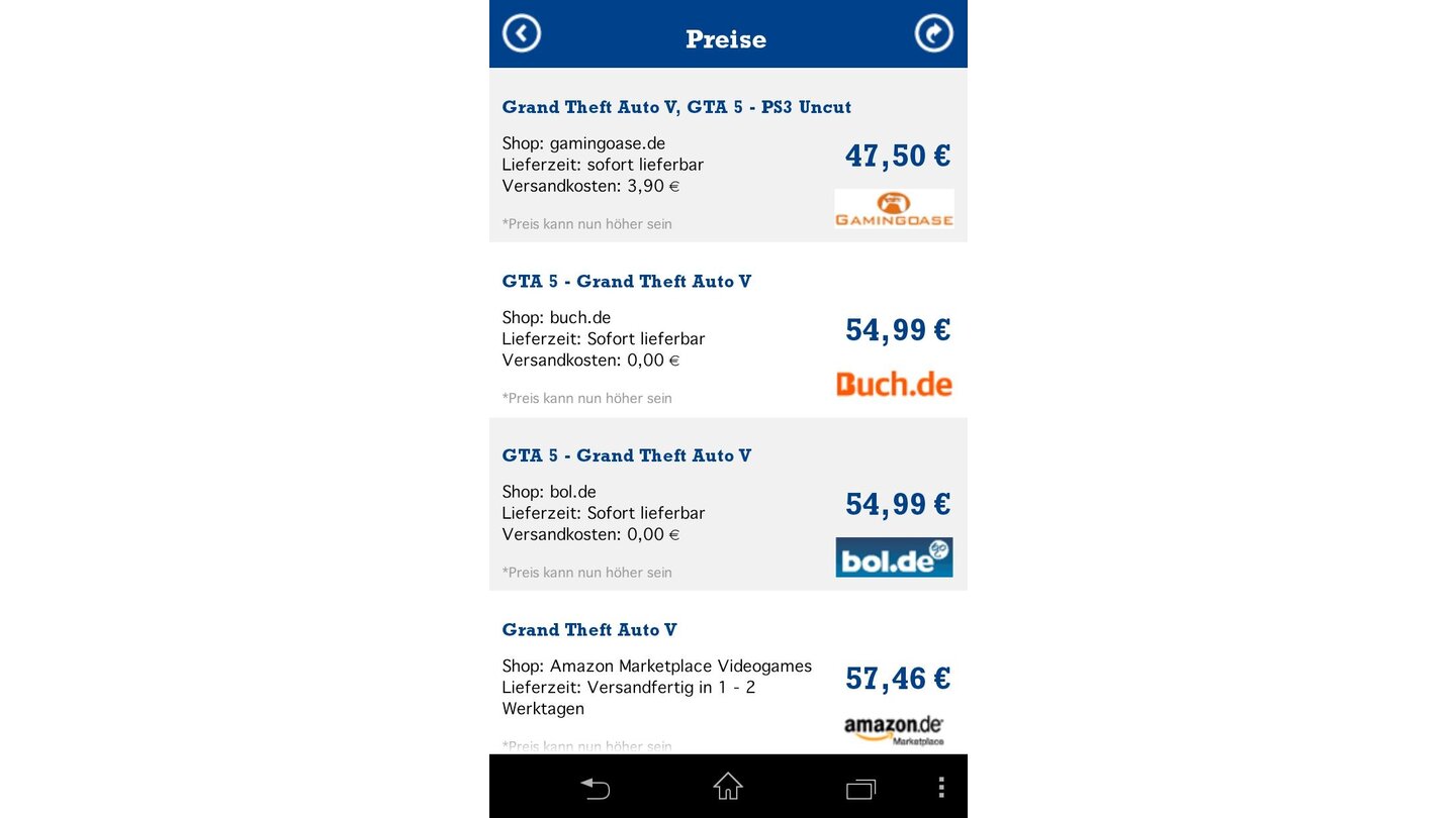 Neue GamePro-AppMit dem Preisvergleich findet man schnell das günstigste Angebot für sein Wunschspiel und kann direkt vom Smartphone aus zuschlagen.