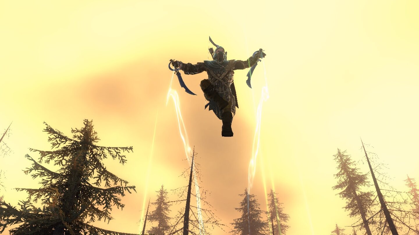 NeverwinterDer neue Waldläufer-Charakter des Erweiterungsmoduls »Shadowmantle« in Aktion.