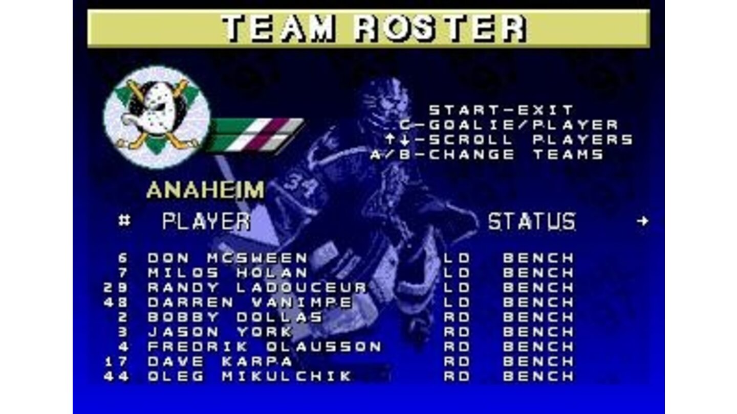 Team roster