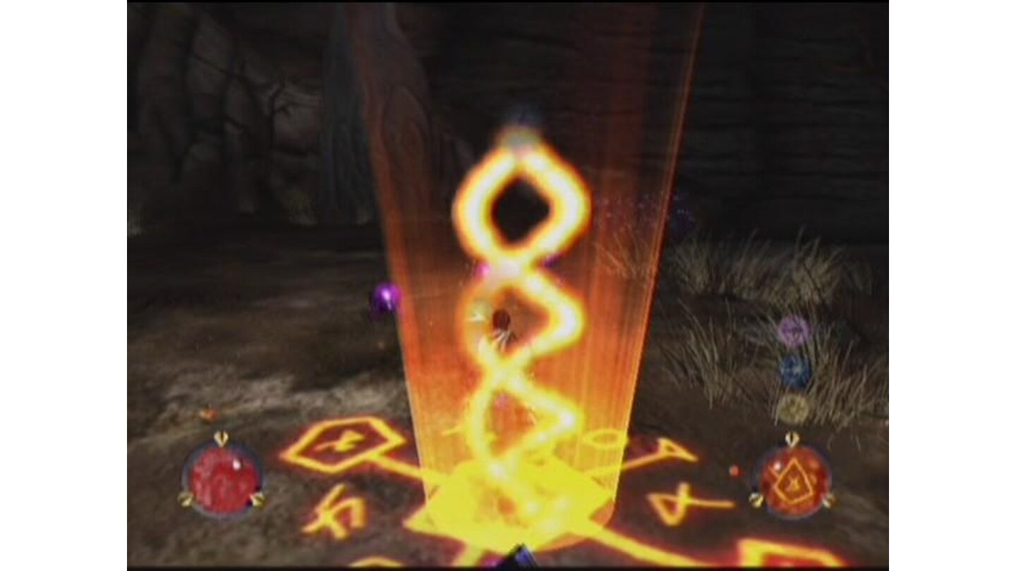 Using my Fire Glyph spell up close.