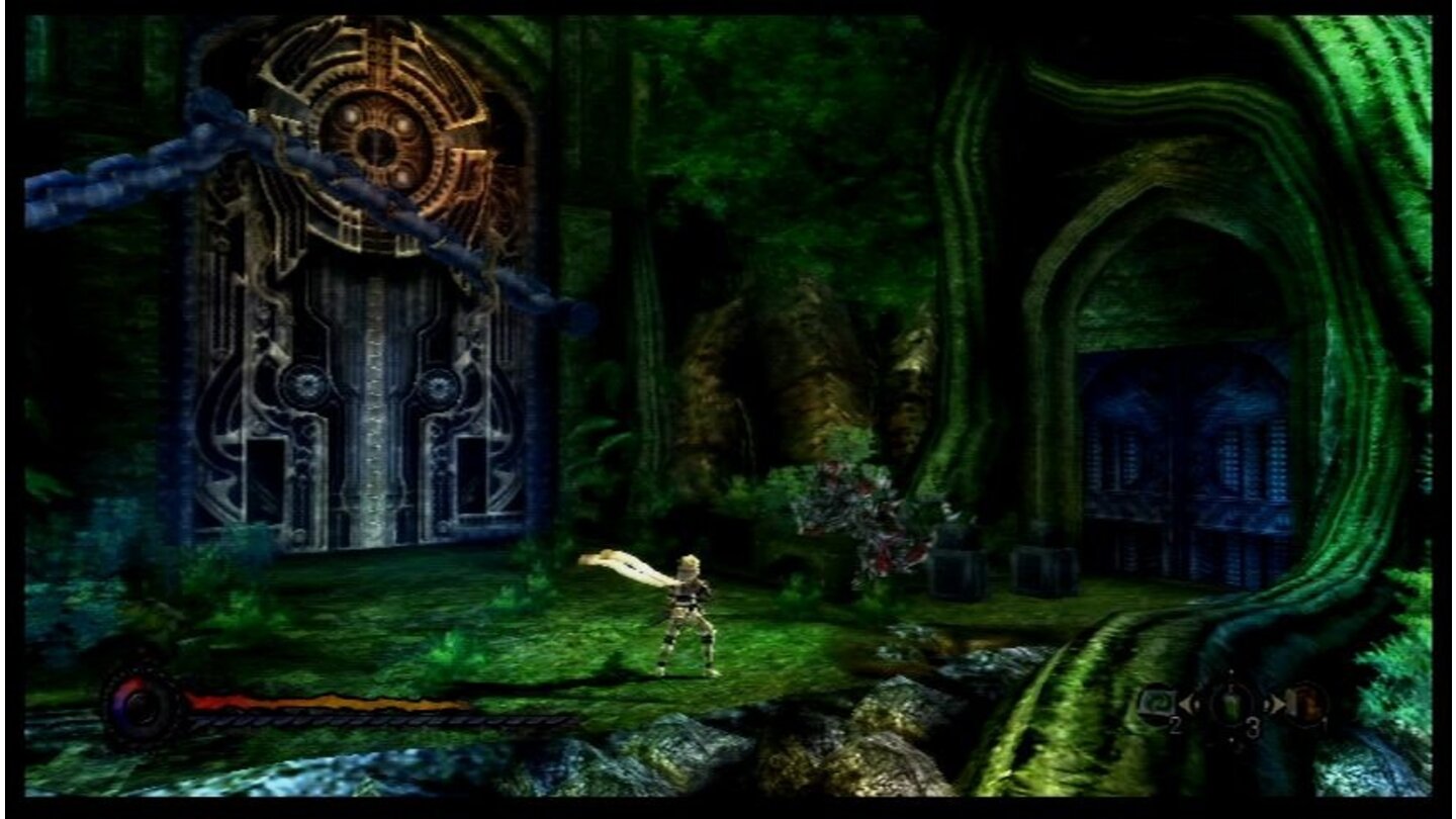 Pandora's TowerDie riesigen Türen, die zu den Gemächern der Meister führen, sind mit massiven Ketten verriegelt.