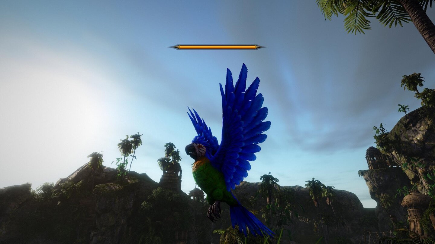 Risen 3: Titan LordsPer Zauber werden wir zum Papagei und können (begrenzt) herumfliegen.