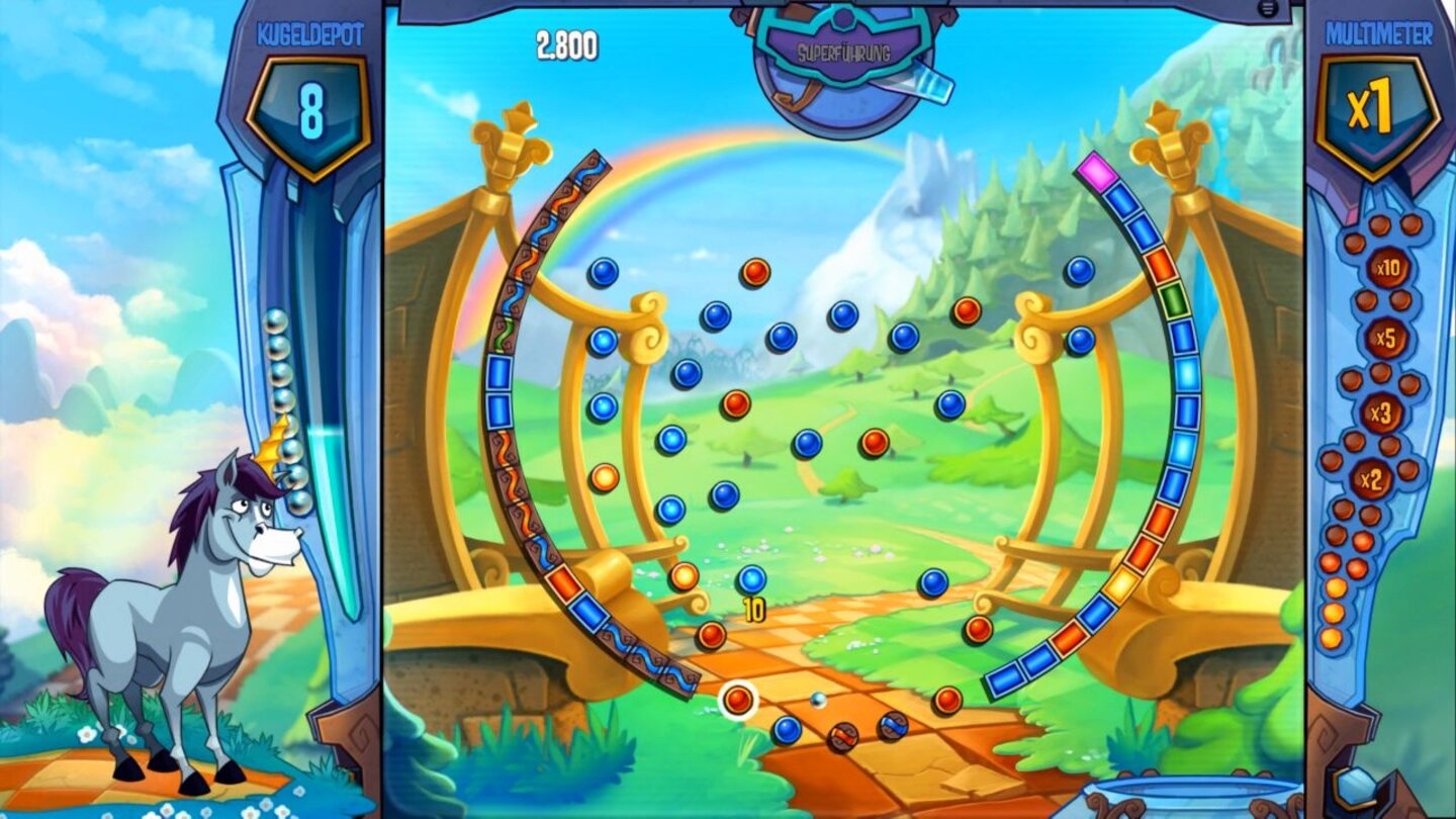 Peggle 2In späteren Levels erhalten einige Pegs eine braune Panzerung und müssen gleich zwei Mal mit der Kugel getroffen werden.