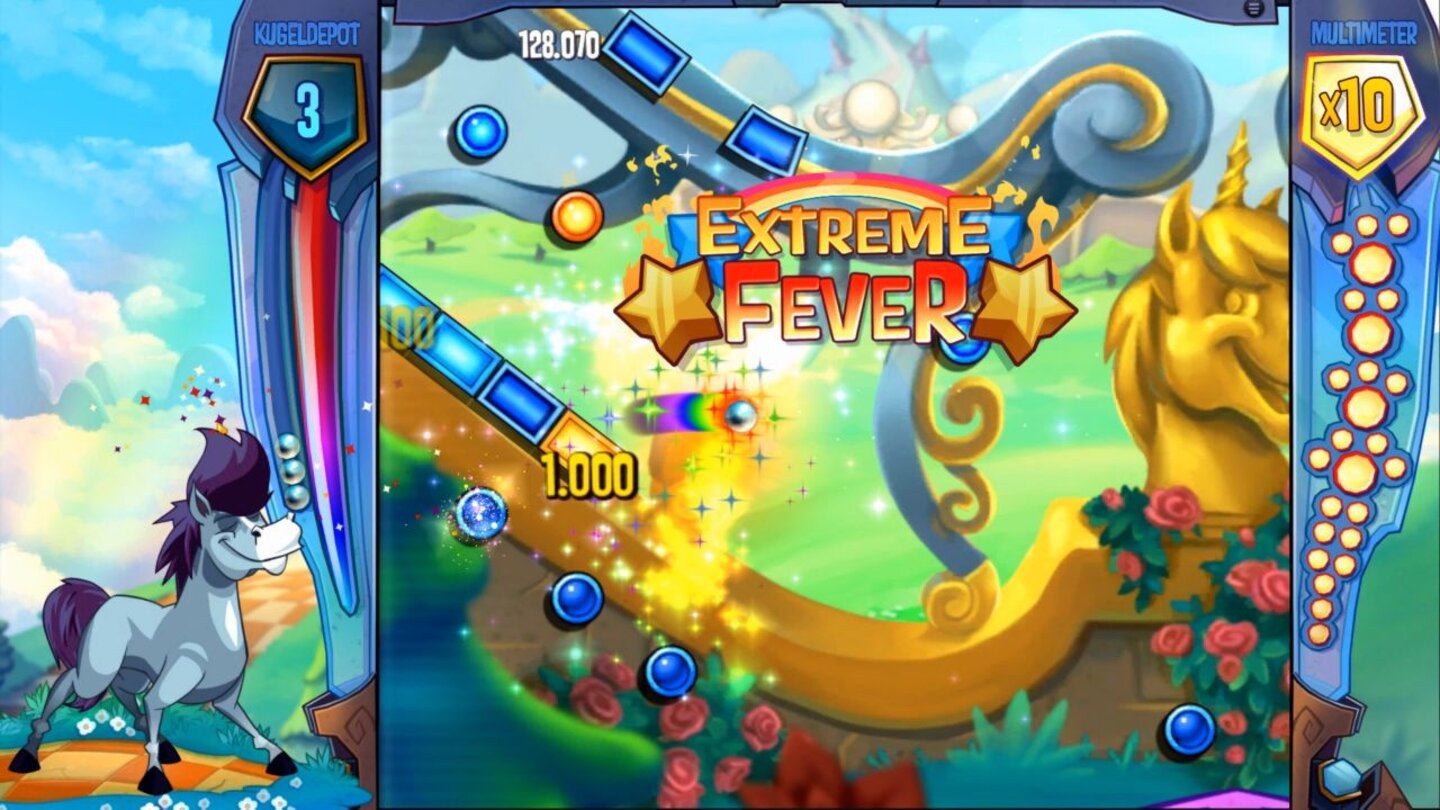 Peggle 2Ist der letzte rote Peg erst mal getroffen, stimmt Bjorn zu Beethovens »Ode an die Freude« zum Headbangen an.