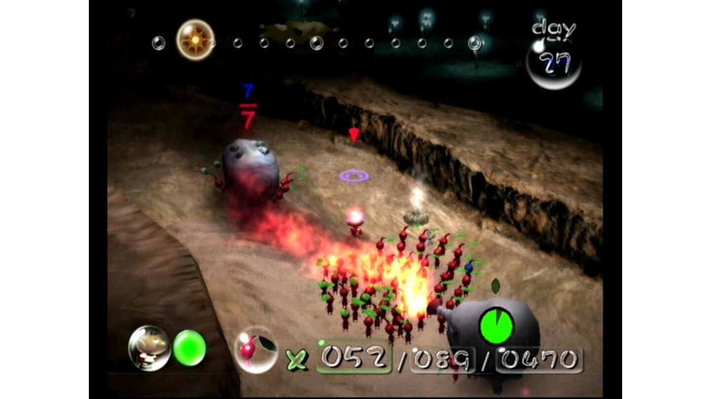 Red Pikmin are immune to fire