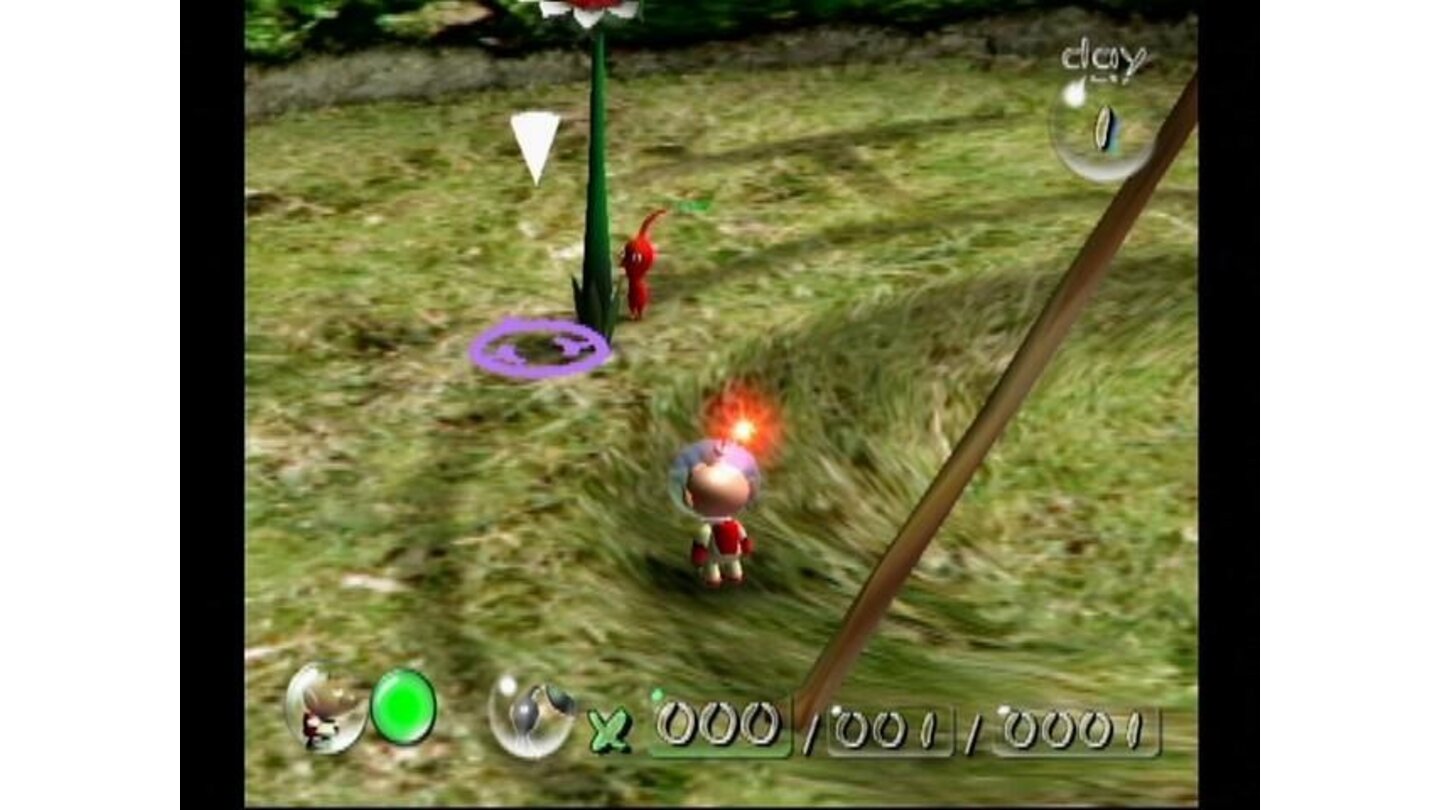 Pikmin can chop down flowers