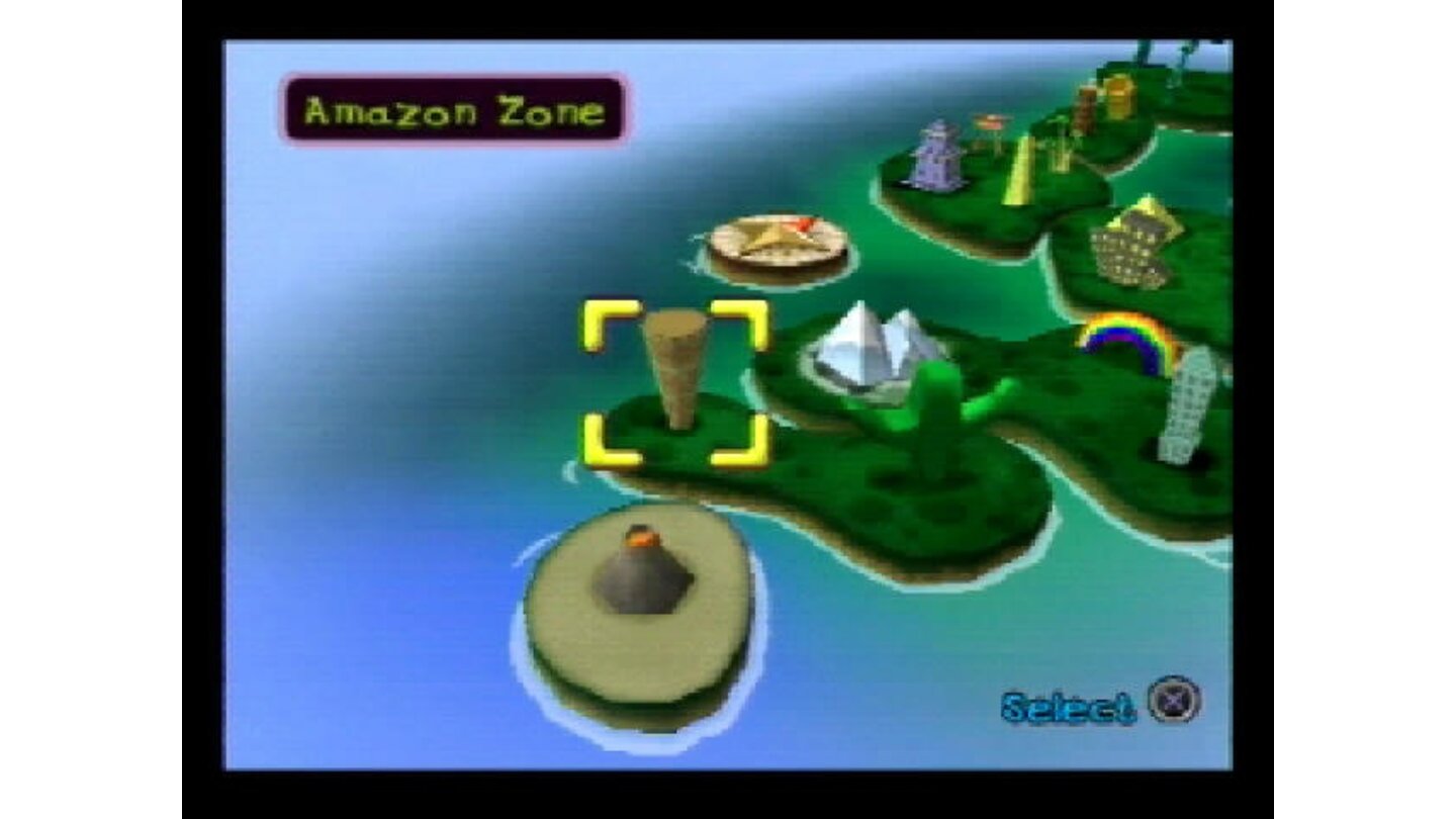 Choose which part of the island to play next
