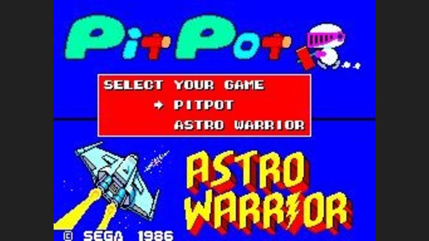 Pit Pot Astro Warrior The Combo Cartridge Sega Master System