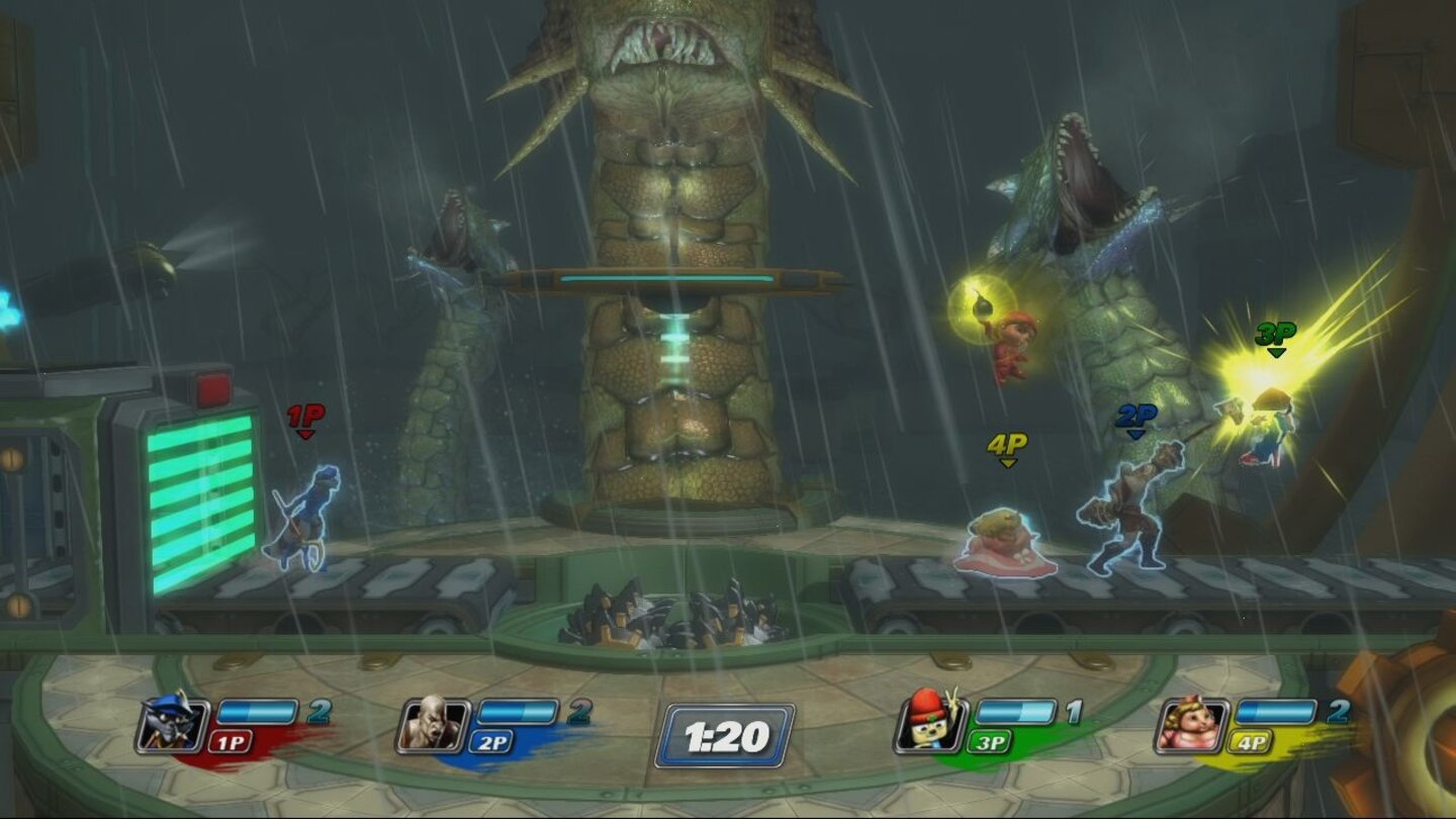 PlayStation All-Stars Battle RoyalDie Arenen bedienen sich thematisch ebenso bei unterschiedlichen PlayStation-Spielen, wie die Kämpfer selbst.