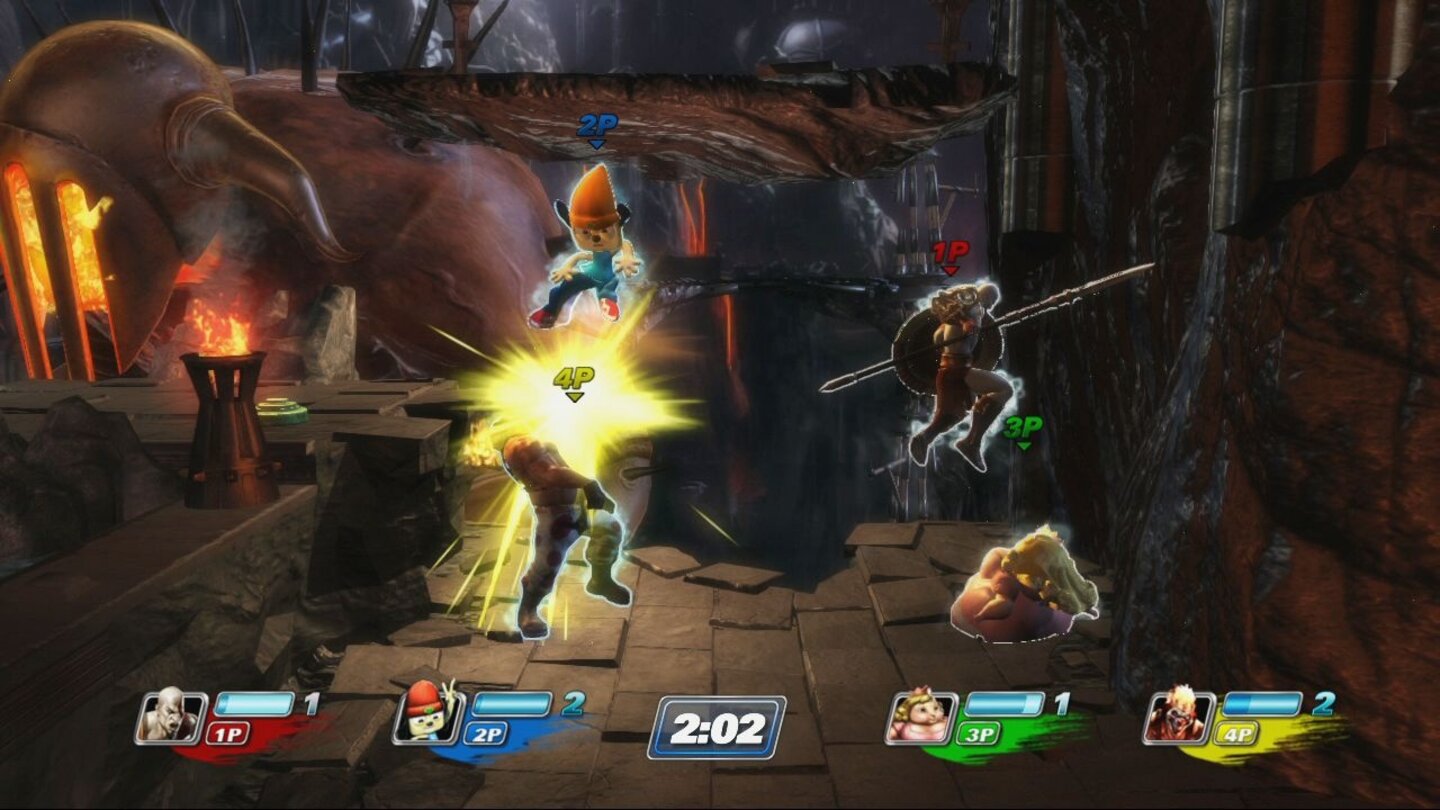 PlayStation All-Stars Battle RoyalCool: Die Kämpfer sind äußerst unterschiedlich designt, da sie aus verschiedenen Spielereihen stammen.