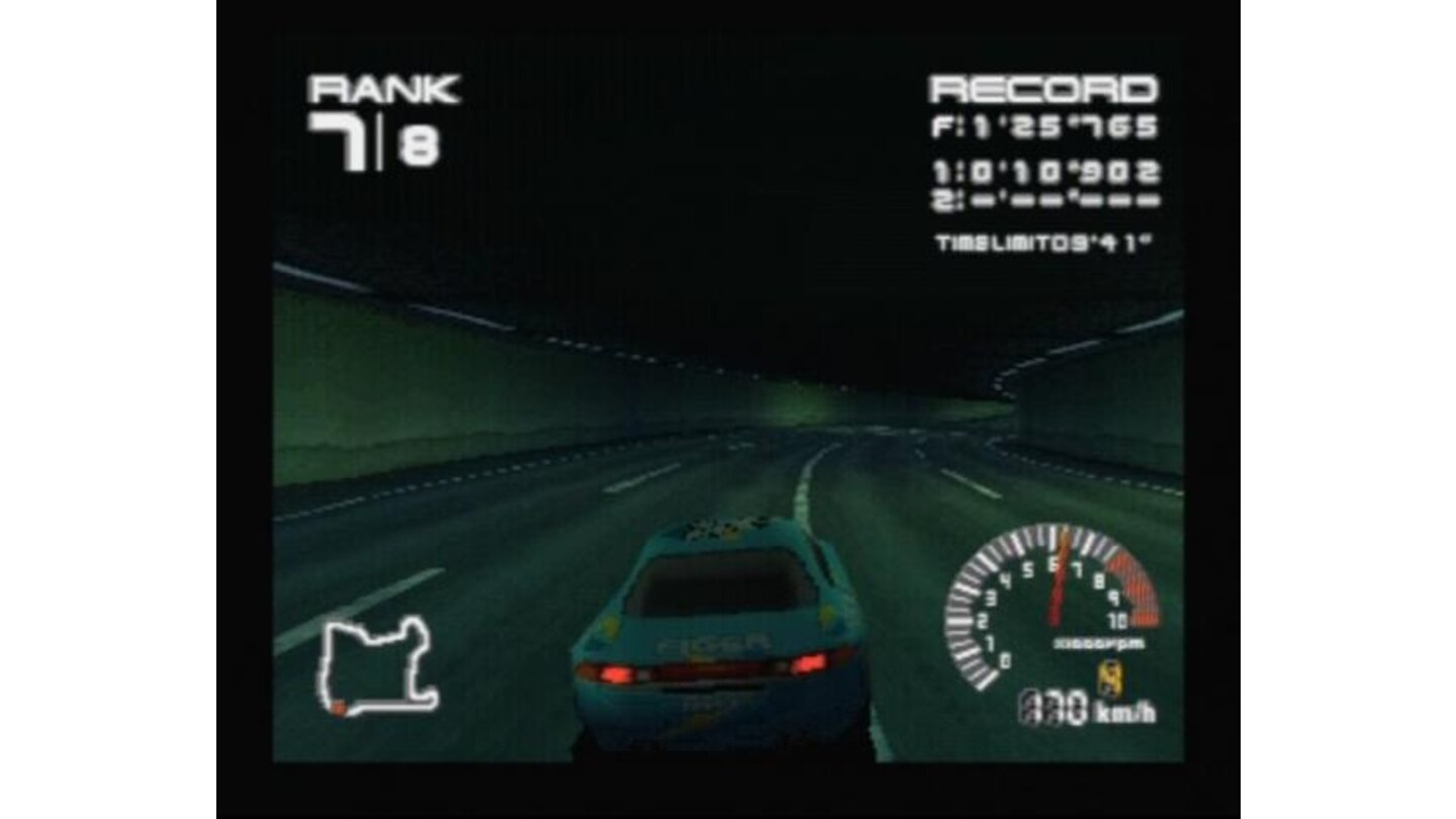 Lights turn on automatically when driving through the tunnel or if you're racing at night