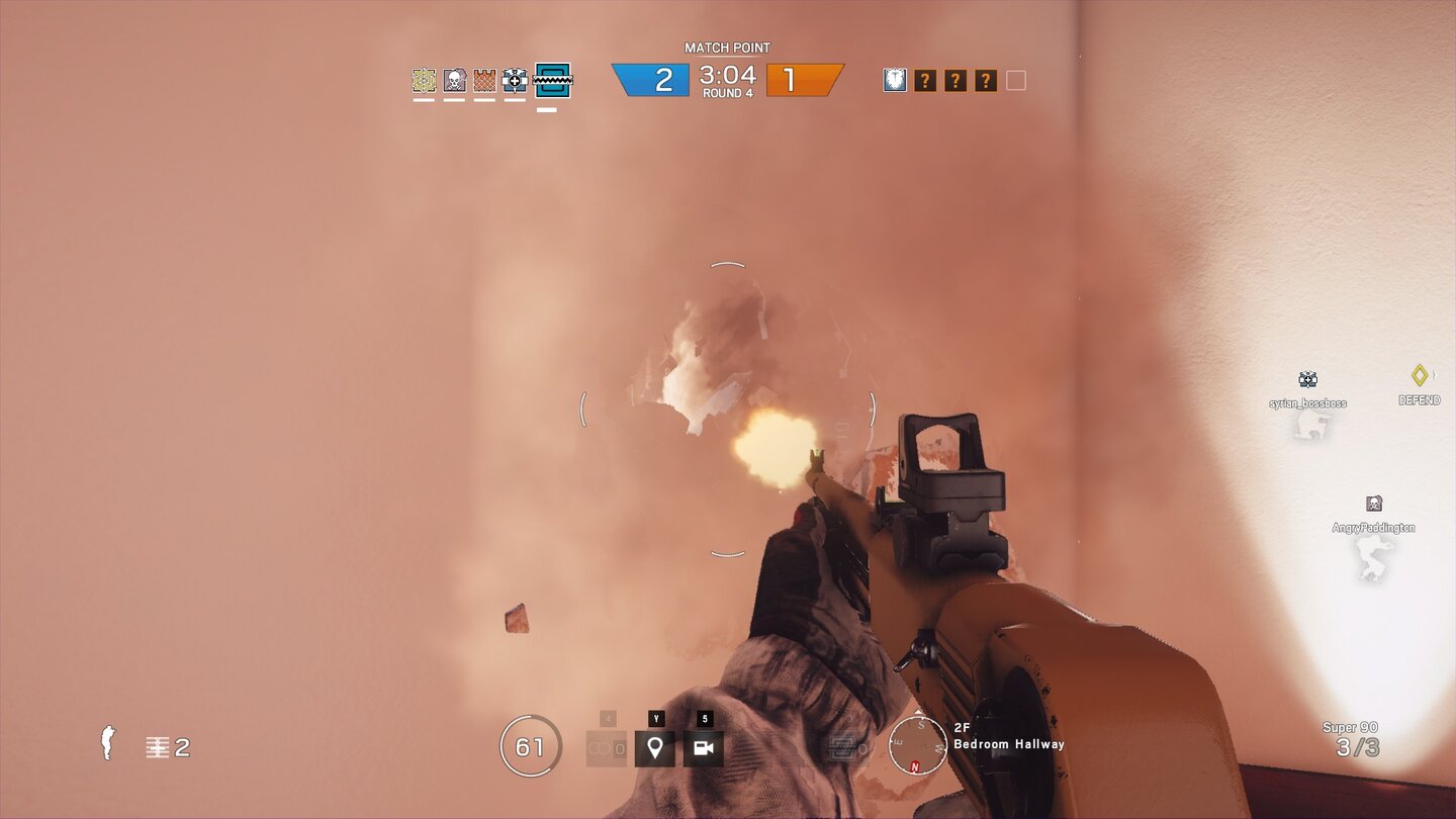 Rainbow Six: SiegeTypisch für Siege: hinter der Wand ein Geräusch gehört, blind losgefeuert...