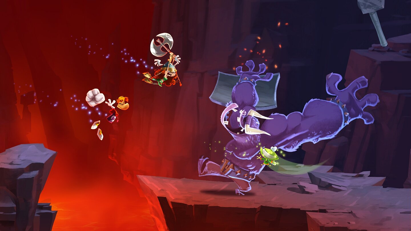 Rayman Legends
Bei größeren Gegnern ist, wie so oft im Spiel, Teamwork gefragt.