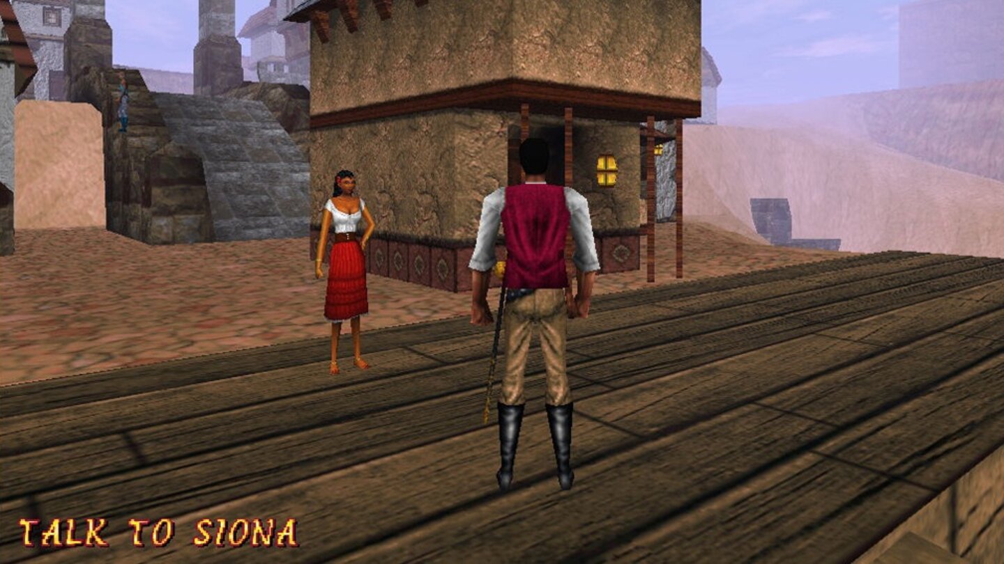 The Elder Scrolls Adventure: RedguardDie Story von Redguard spielt rund 400 Jahre vor den Ereignissen der Hauptserie und dreht sich um den Redguard-Piraten Cyrus, der auf der Insel Stros M'kai nach seiner Schwester Iszara sucht und dabei in politische Intrigen verwickelt wird.