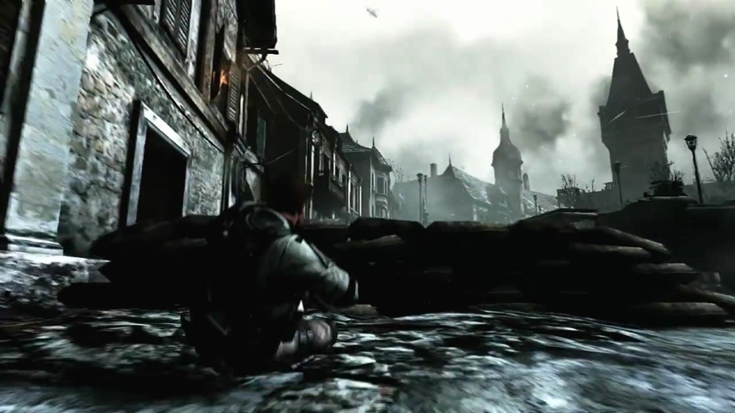 Resident Evil 6 – Trailer-AnalyseZu Fuß demonstriert der BSAA-Agent eine weitere Neuerung: Aus dem Sprint kann der Spieler jetzt in Deckung rutschen – Gears of War lässt grüßen.