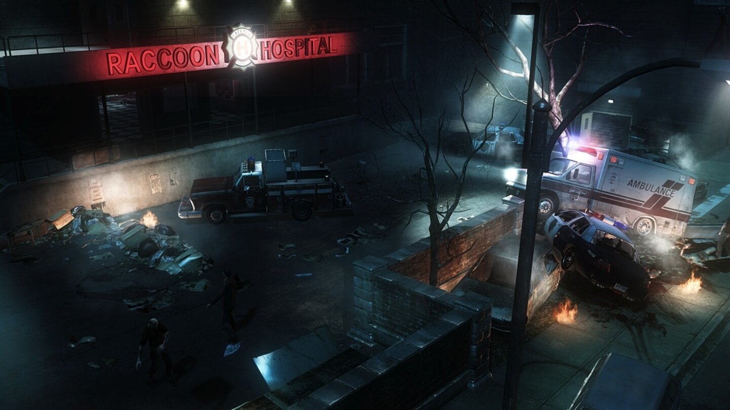 Resident Evil: Operation Raccoon CityIn Operation Raccoon City kämpft sich das Team durch die gleichnamige Stadt und passiert viele aus anderen RE-Spielen bekannte Schauplätze.