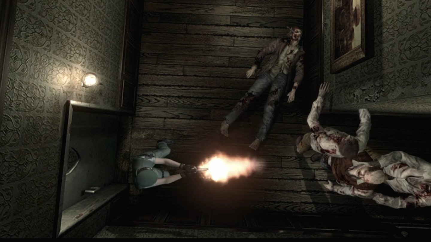 Resident Evil RemasteredDie filmisch gemeinten Perspektivenwechsel können gelegentlich sehr verwirrend sein.