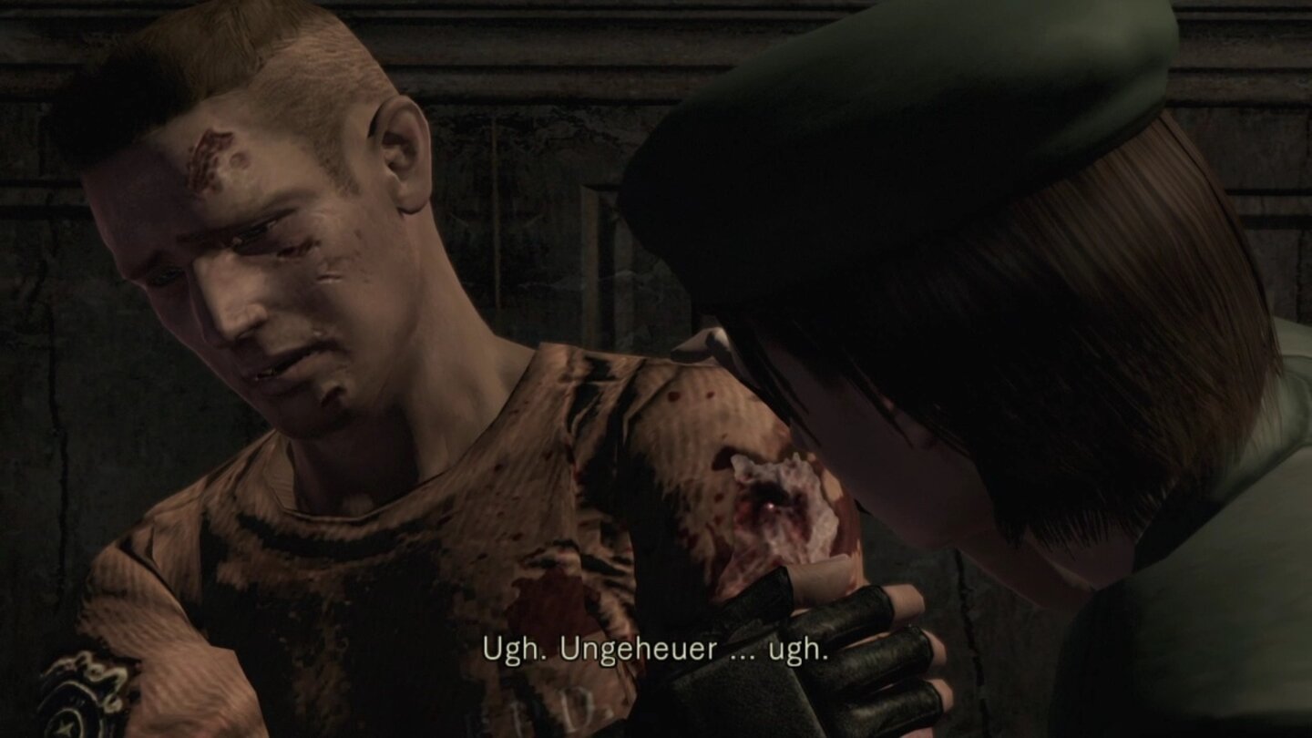 Resident Evil RemasteredNein, die Dialoge in Resident Evil haben kein Shakespeare-Niveau und könnten aus einem B-Horrorfilm stammen.