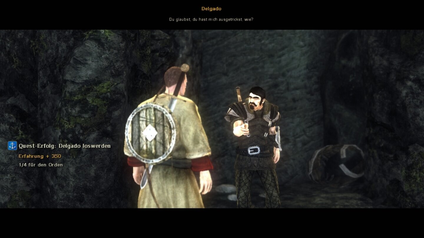Risen-Quest 27: Delgado zieht von dannen, doch darunter leidet unser Ruf bei den Banditen.