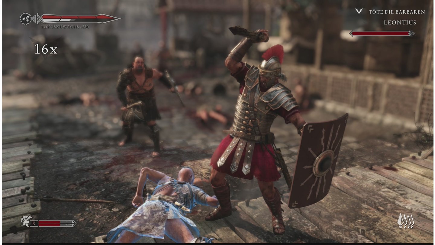 Ryse: Son of Rome - Eigene ScreenshotsWährend der Killmoves warten die anderen Angreifer brav auf ihre Runde ab.