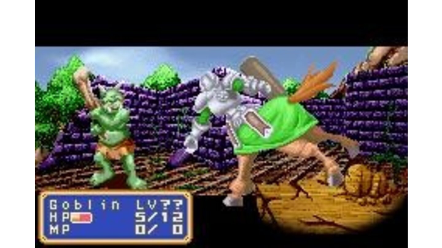 Ken attacking a Goblin - Knights are very usefull because they are good at close-combat but also can perform ranged attacks.