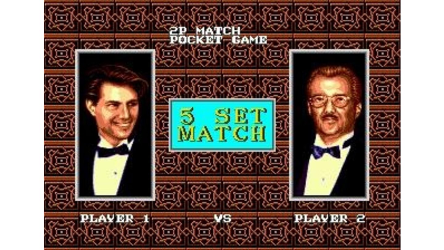 2-Player Match screen: both human players are represented by two black-tied guys.