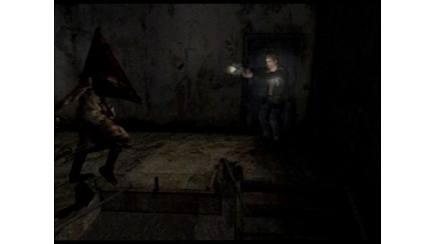 James, face to face with the ultimate nemesis, the Pyramid Head