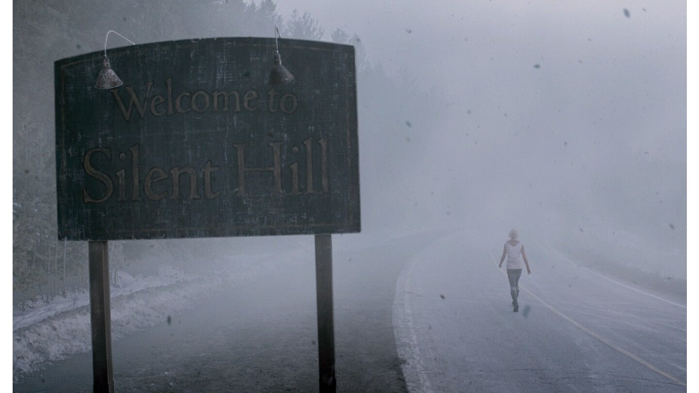 Silent Hill: Revelation 3DDas kleine Örtchen Silent Hill ist von einem dichten Aschenebel bedeckt.