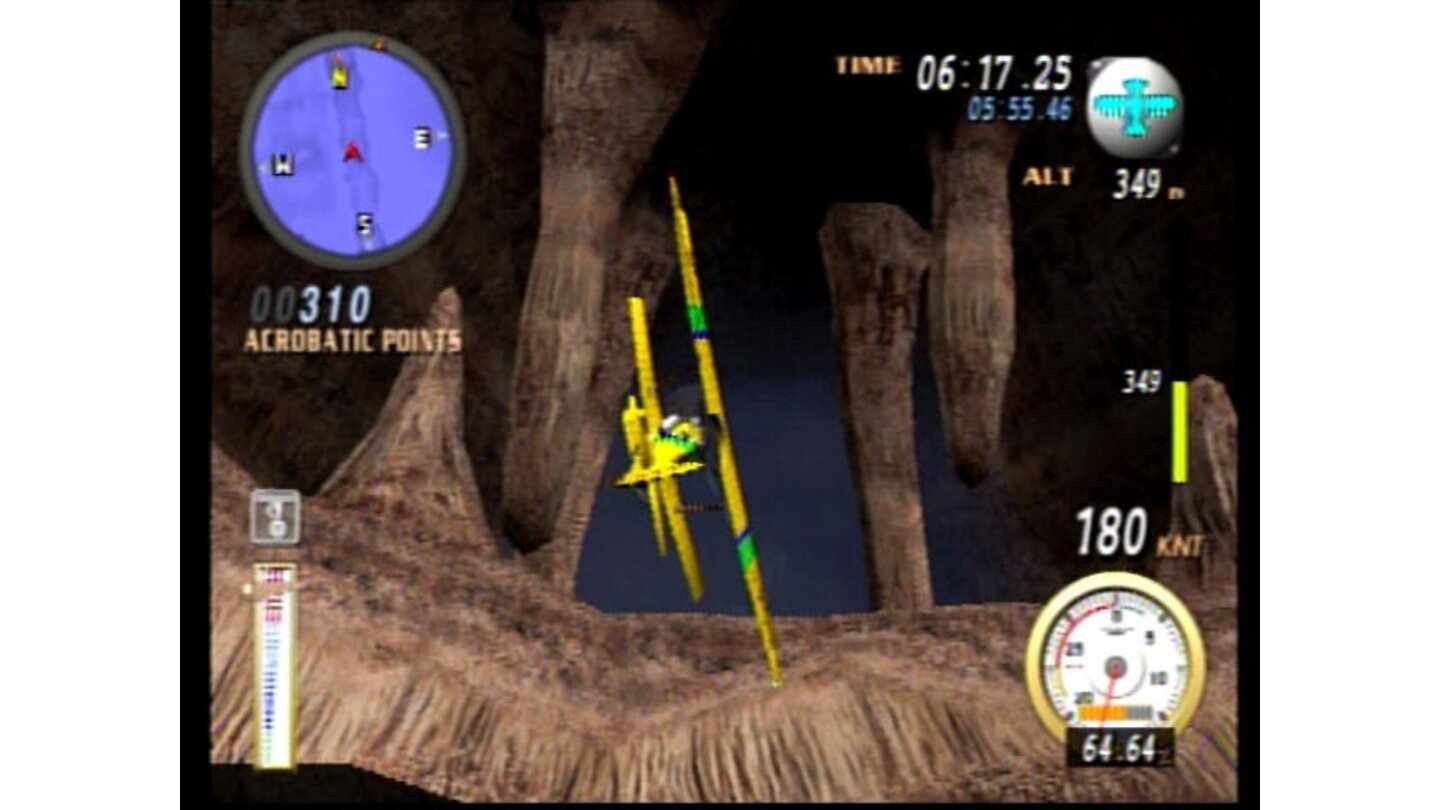 Is it just me, or does flying your biplane into a cavern seem like a really bad idea?