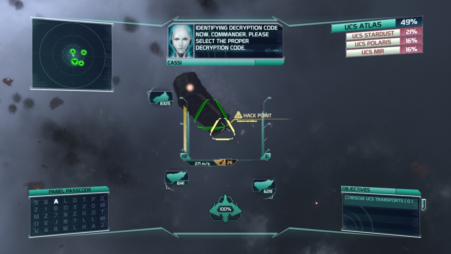 SOL: ExodusImmer mal wieder müssen wir gegnerische oder auch verbündete Schiffe im Zuge eines Minispiels hacken.