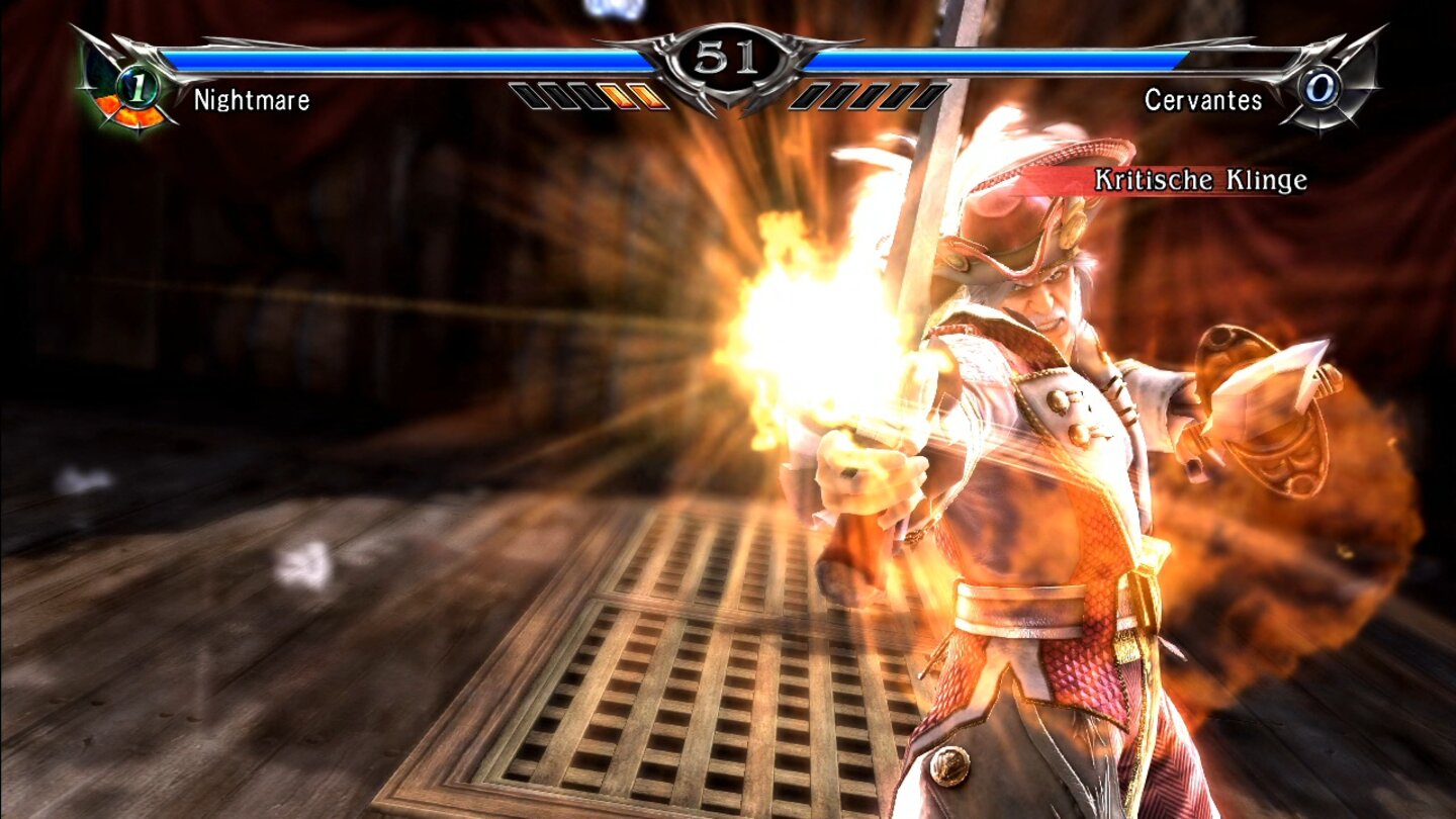 Soul Calibur 5Die neuen »Kritische Klinge«-Angriffe erinnern optisch etwas an die EX-Moves aus Street Fighter IV.
