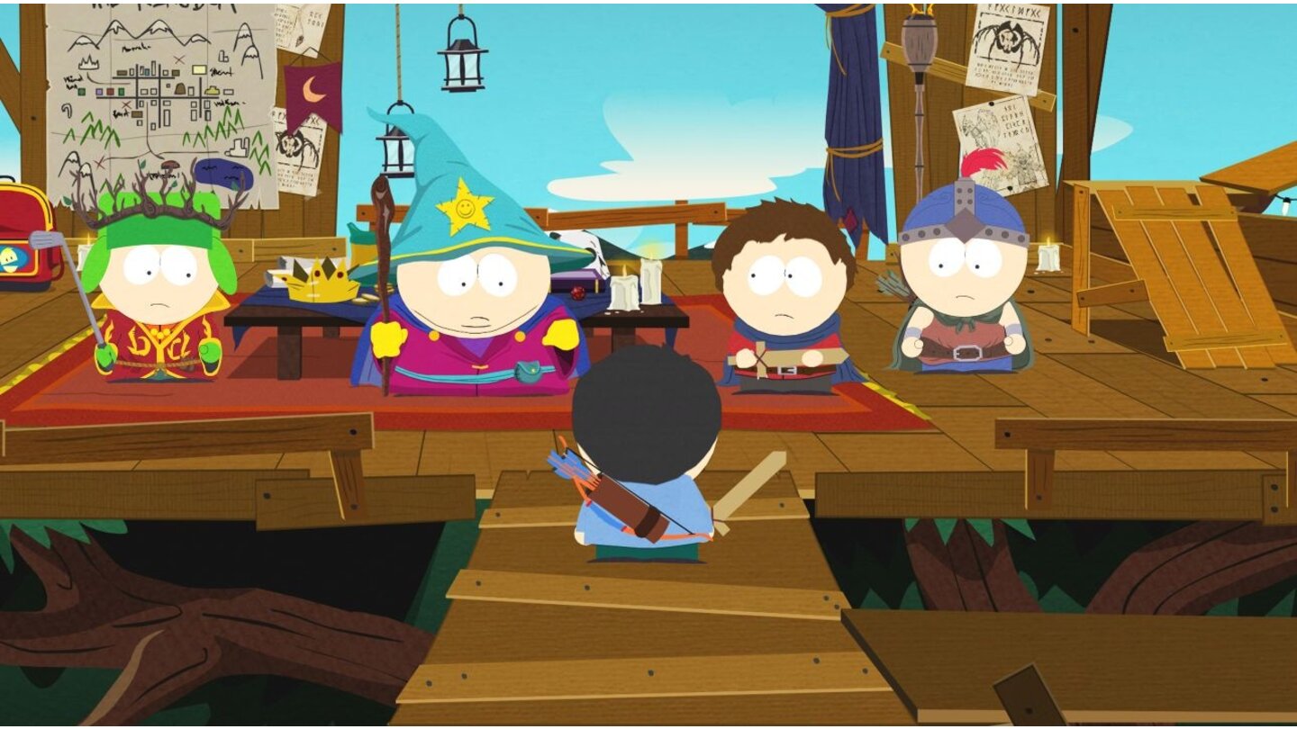 South Park: The Stick of TruthDer Spieler übernimmt die Rolle des neuen Kindes in der Stadt und hilft den Serienhelden bei der Rettung von Southpark.